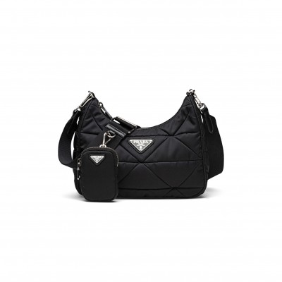 PRADA PADDED RE-NYLON SHOULDER BAG 1BC151 (24*17*7cm) 